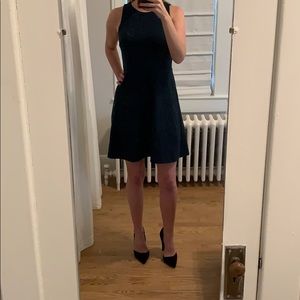 Teal and black dress from LOFT